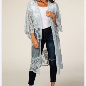 Blue lace cardigan